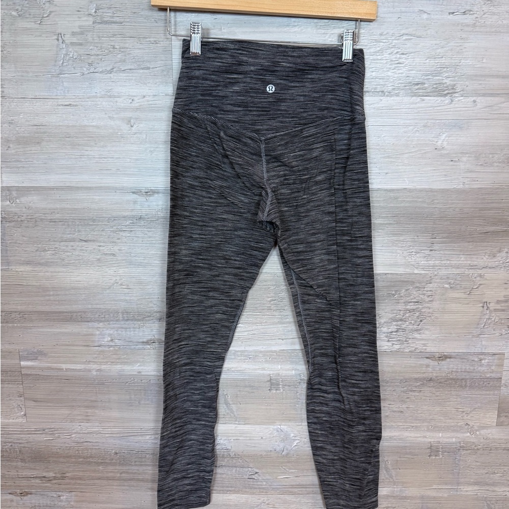 Lululemon Align High-Rise Leggings Size 6 Space Dye Grey White - Picture 3 of 4